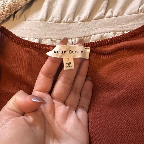 Bear Dance Velvet Bodycon Long Sleeve Mini Dress - Picture 4 of 6